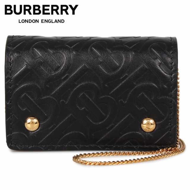 バーバリー BURBERRY カードケース ショルダー レディース 本革 CARD CASE ブラック 黒 8011333