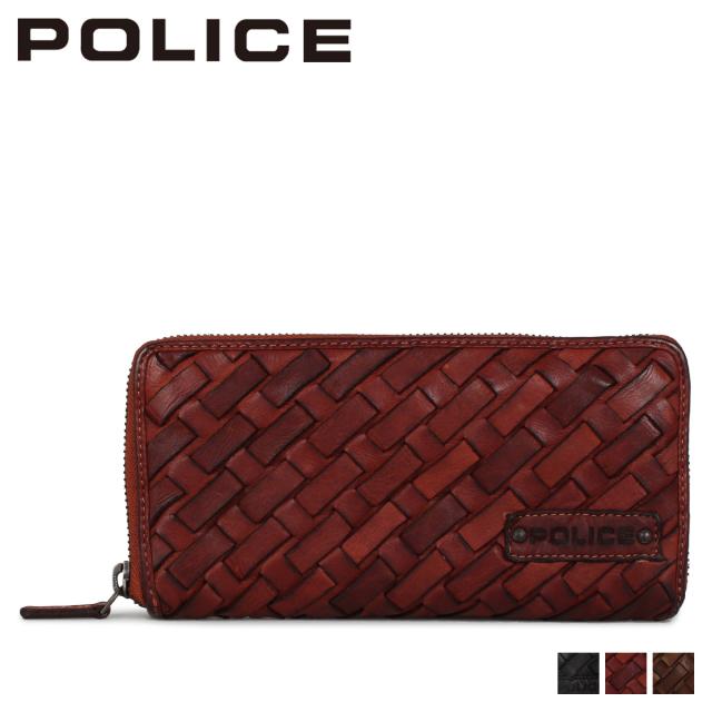 ポリス POLICE 財布 長財布 メンズ メッシュ ラウンドファスナー MESH LONG WALLET ブラック ブラウン カーキ PA-70302