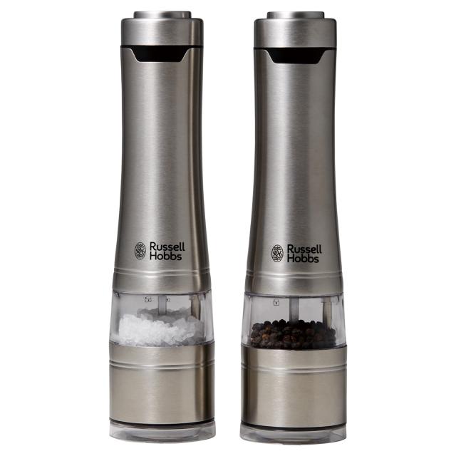 ラッセルホブス Russell Hobbs 電動ミル 電動ペッパーミル 電動ソルトミル 2本セット ライト付 岩塩 7922JP