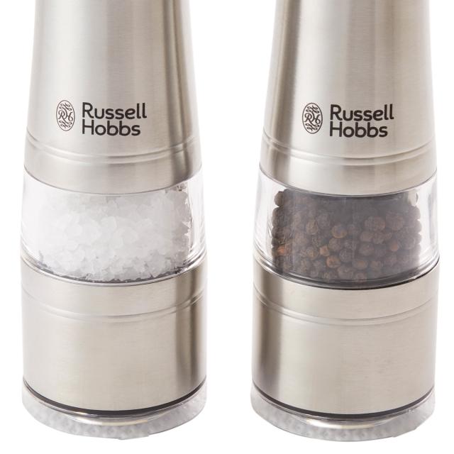 ラッセルホブス Russell Hobbs 電動ミル 電動ペッパーミル 電動ソルトミル 2本セット ライト付 岩塩 7922JP