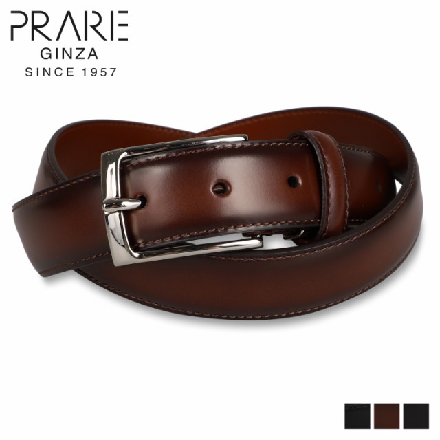 プレリーギンザ PRAIRIE GINZA ベルト メンズ 本革 LEATHER BELT ブラック ブラウン 黒 NB00980