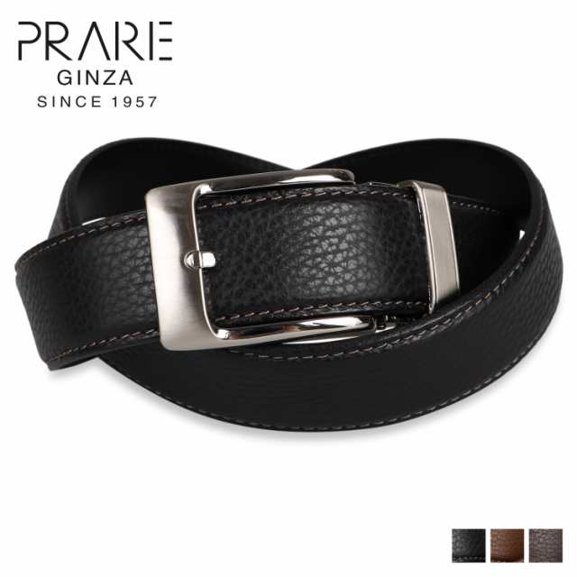 プレリーギンザ PRAIRIE GINZA ベルト メンズ 本革 LEATHER BELT ブラック ブラウン 黒 NB19880