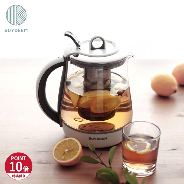 特典付き BUYDEEM バイディーム マルチポット 電気ケトル ガラス 1.5L 温度調整 クリア 95102
