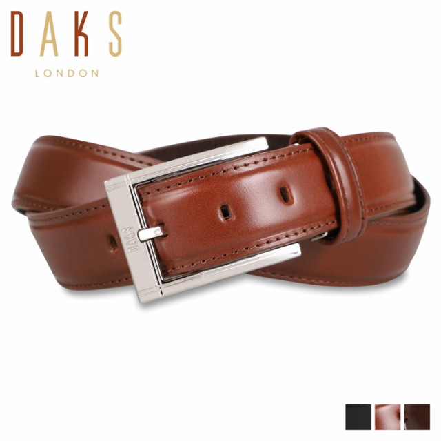 DAKS ダックス ベルト メンズ 本革 LEATHER BELT ブラック ブラウン