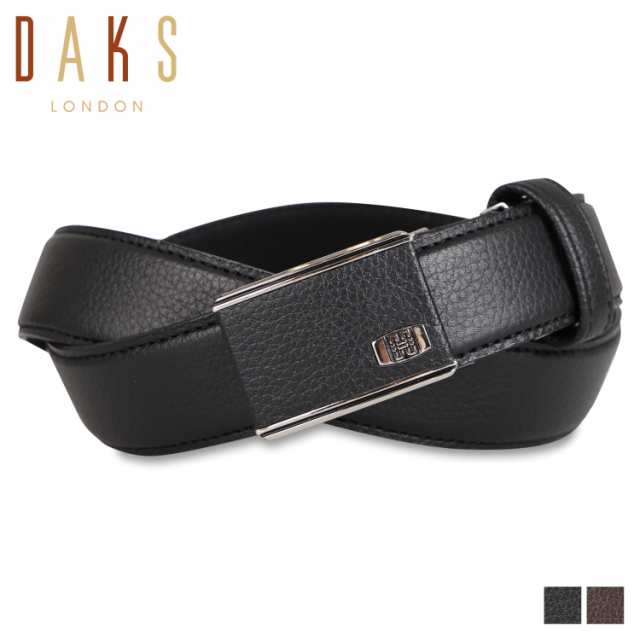 DAKS ダックス ベルト メンズ 本革 LEATHER BELT ブラック ダーク