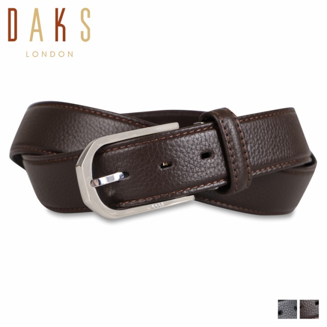 DAKS ダックス ベルト メンズ 本革 LEATHER BELT ブラック ダークブラウン 黒 DB38880