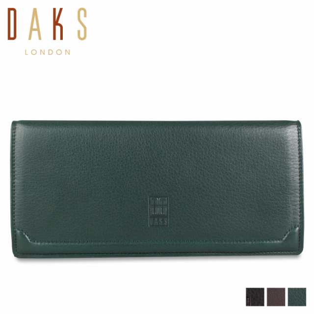 DAKS ダックス 長財布 メンズ WALLET ブラック ダーク ブラウン