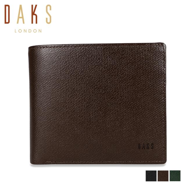 DAKS ダックス 二つ折り財布 メンズ WALLET ブラック ブラウン グリーン 黒 DP34314
