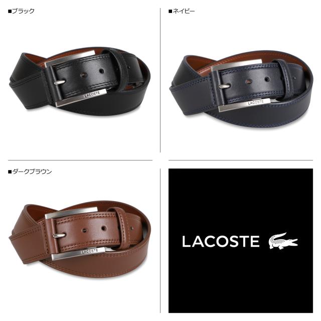 ラコステ LACOSTE ベルト メンズ BELT ブラック ネイビー ダークブラウン 黒 LB67865_1