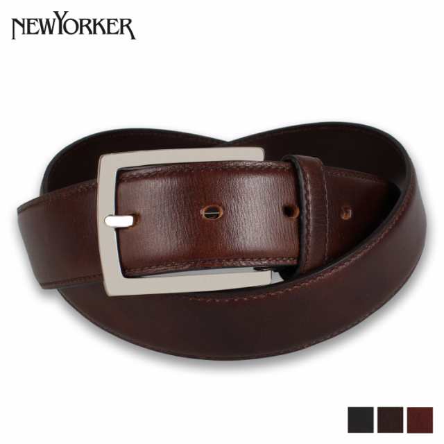 ニューヨーカー NEWYORKER ベルト メンズ 本革 BELT ブラック ブラウン ワイン 黒 NY-0080121