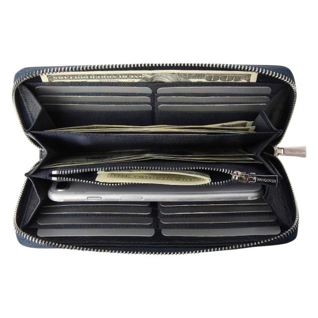 ヴァンキッシュ VANQUISH 長財布 メンズ 本革 ラウンドファスナー LONG