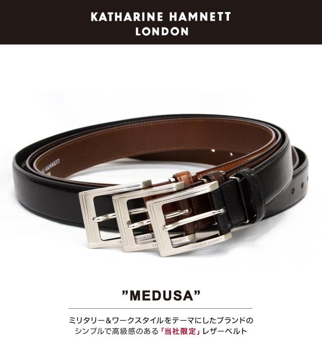 キャサリンハムネット ロンドン KATHARINE HAMNETT LONDON ベルト メンズ 本革 当社限定 メデューサ MEDUSA BELT KH-0060221IN_1