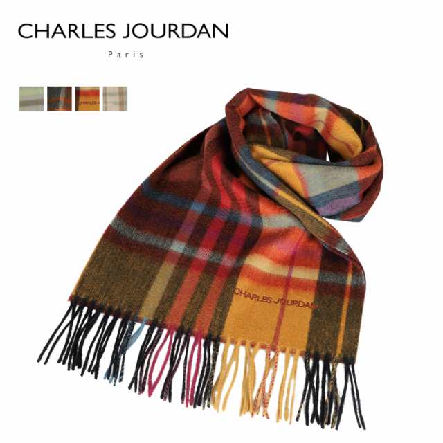 CHARLES JOURDAN シャルルジョルダン マフラー スカーフ メンズ レディース チェック カシミア R9904