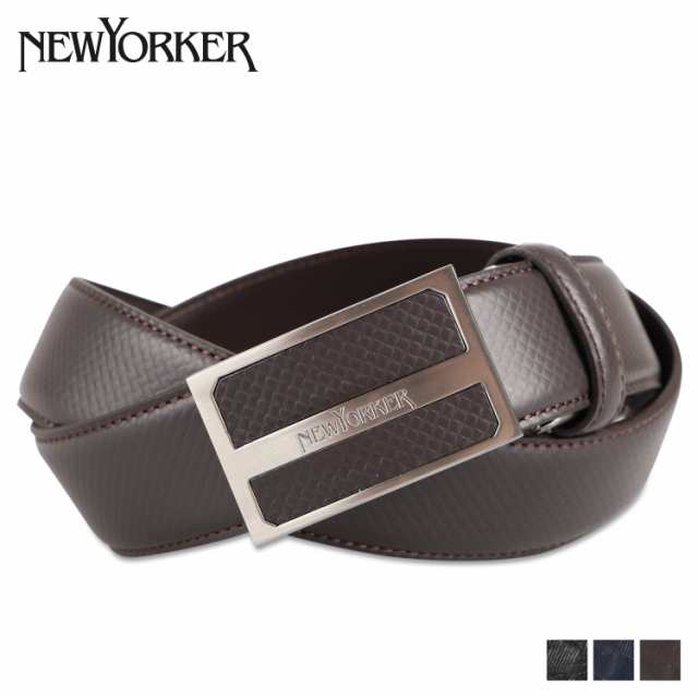 ニューヨーカー NEWYORKER ベルト レザーベルト メンズ 本革 BELT ブラック ネイビー ブラウン 黒 NY-5090121