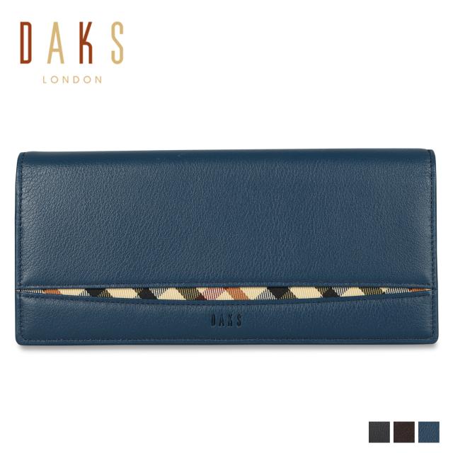 DAKS ダックス 長財布 メンズ 本革 WALLET ブラック ブラウン ブルー 黒 DP27015