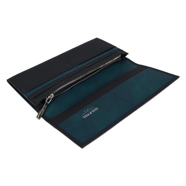 ✈美品　ゴールドファイル　オックスフォード　本革 レザー 薄型　長財布　ボルドー ✈美品 ゴールドファイル オックスフォード 本革 レザー 薄型 長財布