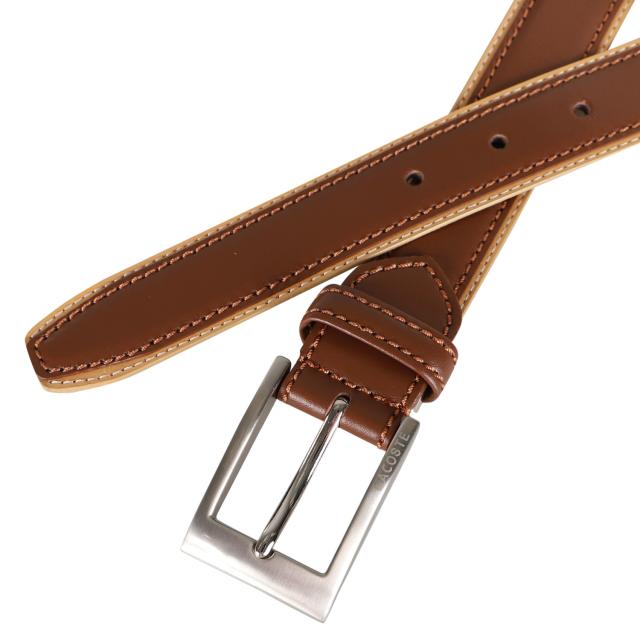 ラコステ LACOSTE ベルト レザーベルト メンズ 本革 BELT ネイビー カーキ ブラウン LB67070_3