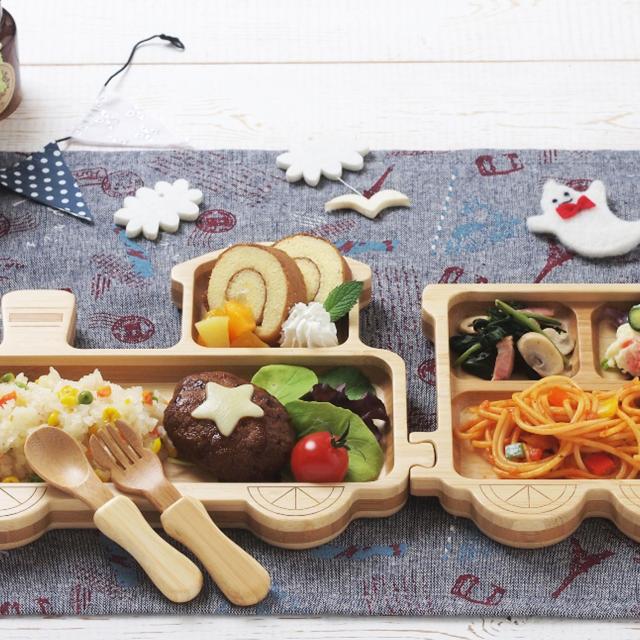 agney アグニー 子供 食器セット きかんしゃスペシャルセット 4点セット ベビー 赤ちゃん 天然素材 AG-124LCSSP_1