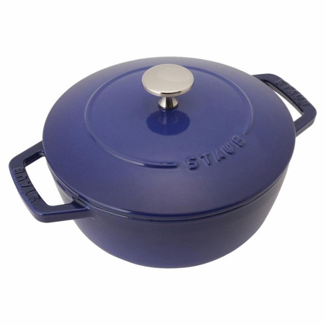 ストウブ STAUB 鍋 ラウンド ホーロー鍋 ワナベ 18cm IH対応 蓋付き WA