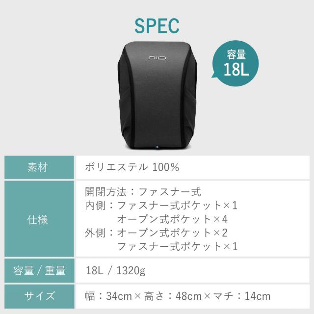 NIID ニード デコード リュック バッグ バックパック メンズ