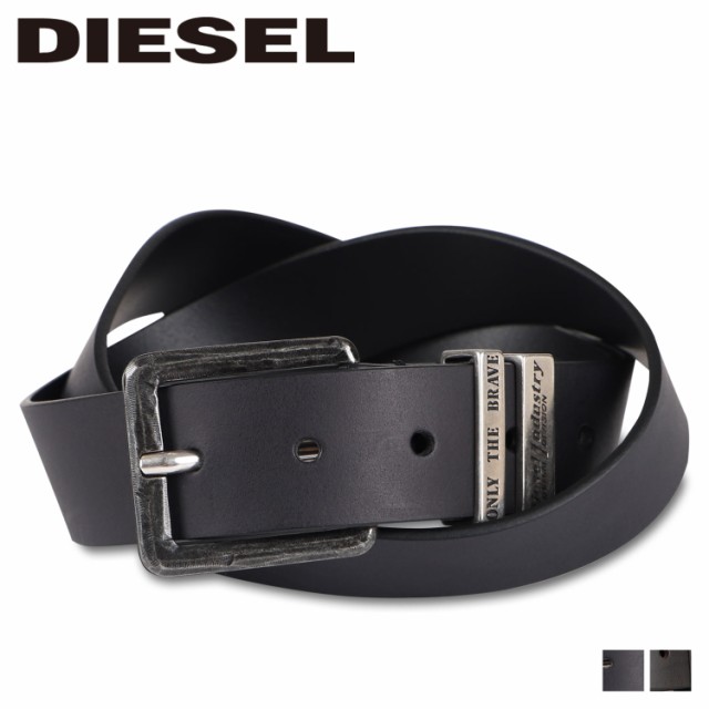 ディーゼル☆新品☆DIESEL メンズ 本革 ベルト/レザー 黒 100cm-