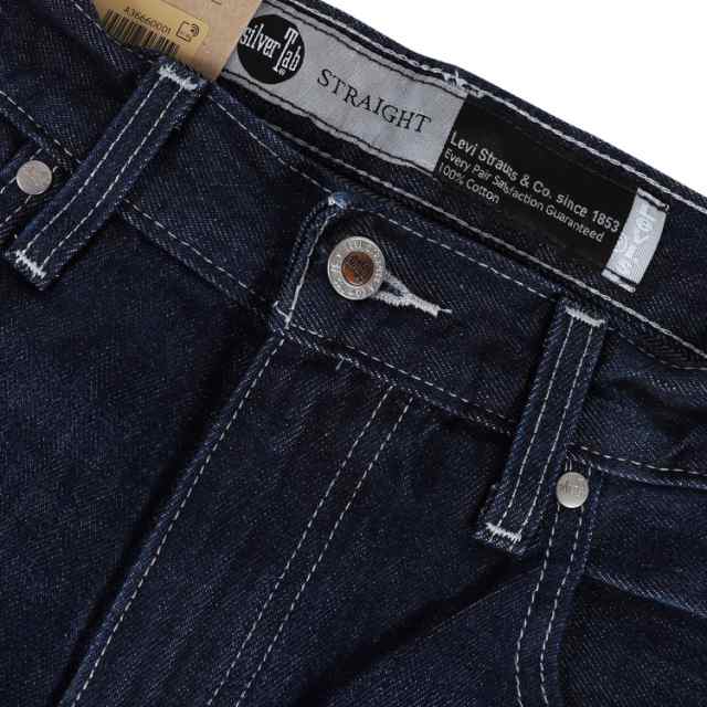 リーバイス LEVIS ジーンズ デニム パンツ ジーパン シルバータブ ストレート メンズ SILVERTAB STRAIGHT ネイビー  A3666-0001｜au PAY マーケット