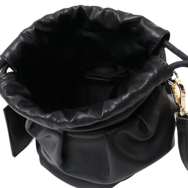 パドマ PADMA ショルダーバッグ ポシェット ミニ レディース 斜めがけ 巾着 キーチャーム付き MINI SHOULDER BAG ブラック アイボリー ブルーグレー パドマ PADMA ショルダーバッグ ポシェット ミニ レディース 斜めがけ