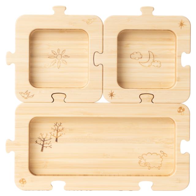 agney アグニー 食器セット 3点セット ジグソープレート 男の子 女の子 ベビー 赤ちゃん 天然素材 日本製 食洗器対応 AG-601の通販は