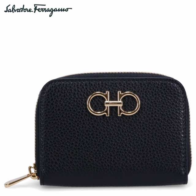 サルヴァトーレ フェラガモ Salvatore Ferragamo 財布 小銭入れ コインケース カードケース レディース 本革 ブラック 黒 220406 758664の通販は