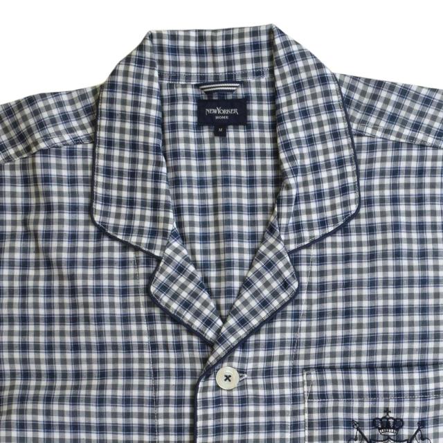 ニューヨーカーホーム NEWYORKER HOME ルームウェア パジャマ 上下 メンズ 長袖 前開き TAILORED PAJAMAS ネイビー レッド 0645-80_2