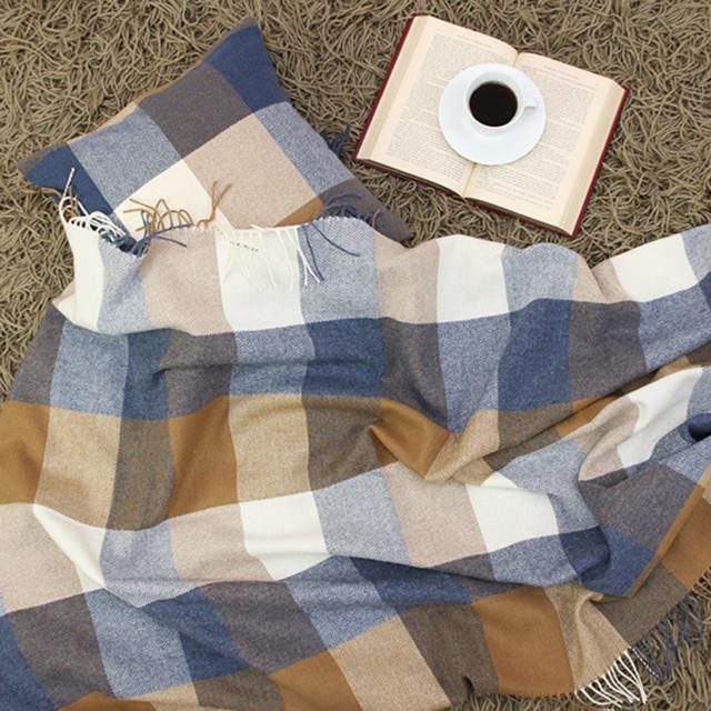 AVOCA アヴォカ ヘルファイア ストール マフラー ブランケット ひざ掛け レディース チェック柄 大判 厚手 ウール HELLFIRE 母の日の通販は