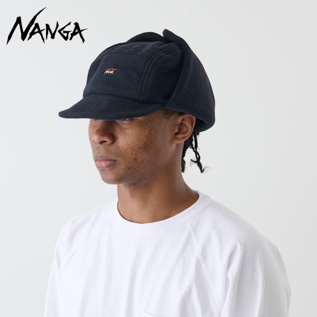 NANGA ナンガ キャップ 帽子 イヤーフラップ ポーラテック メンズ レディース 防寒 POLARTEC EAR FLAP CAP ブラック 黒