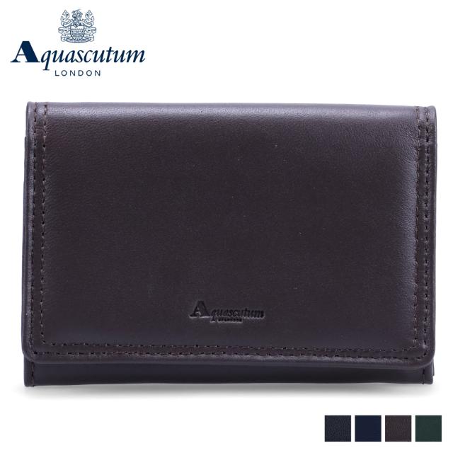 アクアスキュータム AQUASCUTUM カードケース 名刺入れ 定期入れ パスケース メンズ 本革 スリム AQ-WM001
