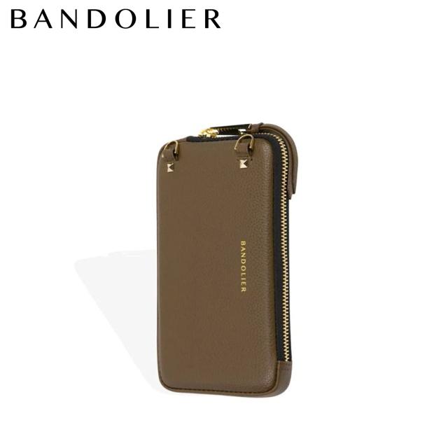 BANDOLIER バンドリヤー ポーチ スマホ レザー エキスパンデッド ポーチ メンズ レディース ブラウン 21GRA