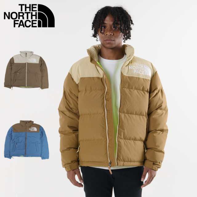 ノースフェイス THE NORTH FACE ダウン ジャケット ヌプシ アウター メンズ 防寒 M 92 LOW-FI HI-TEK NUPTSE ブラウン ブルー NF0A7ZYP