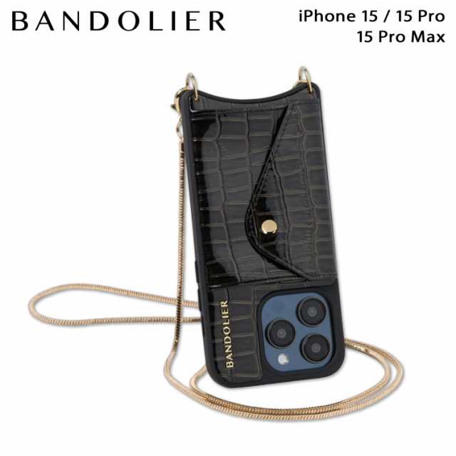 BANDOLIER バンドリヤー iPhone 15 15Pro iPhone 15 Pro Max スマホケース メンズ レディース ブラック 14GIK