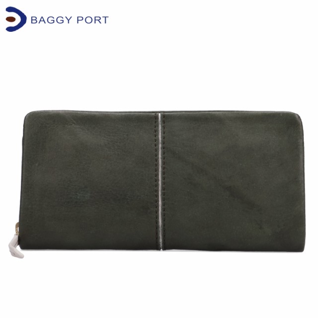 BAGGY PORT バギーポート 財布 長財布 メンズ ラウンドファスナー 本革 フルクロームツートン洗い LONG WALLET オリーブ HRD400N