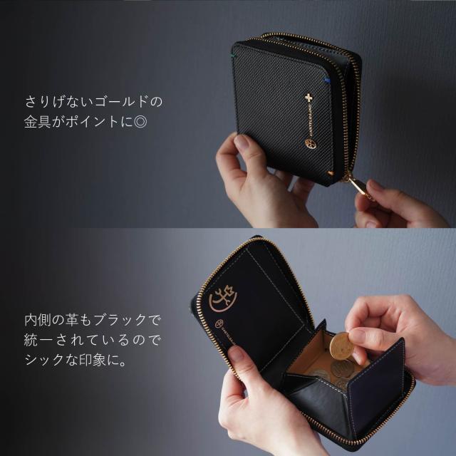 ブ*ン様 【新品】カステルバジャック　折財布　牛革　黒　15,400円 CASTELBAJAC カステルバジャック 財布 二つ折り 本革 L字