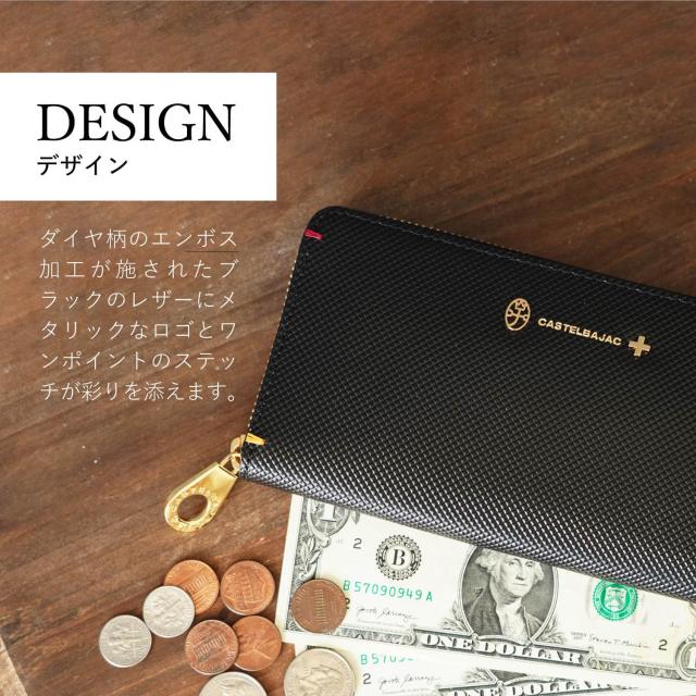 カステルバジャック CASTELBAJAC 財布 長財布 メンズ 当社別注 限定 ラウンドファスナー 本革 トルク ブラック 黒 96636IN_5