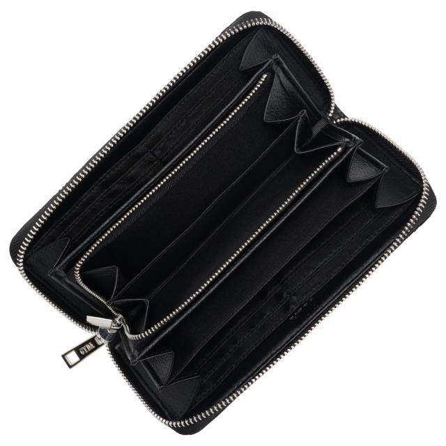 【美品】ジェイダ ＊GYDA＊長財布 ラウンドファスナー エンボス ブラック 美品】ジェイダ ＊GYDA＊長財布 ラウンドファスナー エンボス