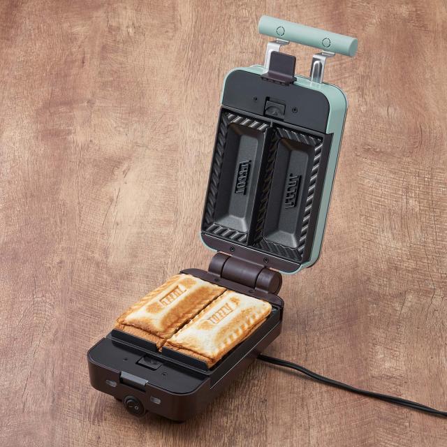 特典付き Toffy トフィー ホットサンドメーカー 電気 ミニ 食パン 耳まで焼ける 4分割 クォーター ホワイト ブルー ピンク 白 K-HS6_5