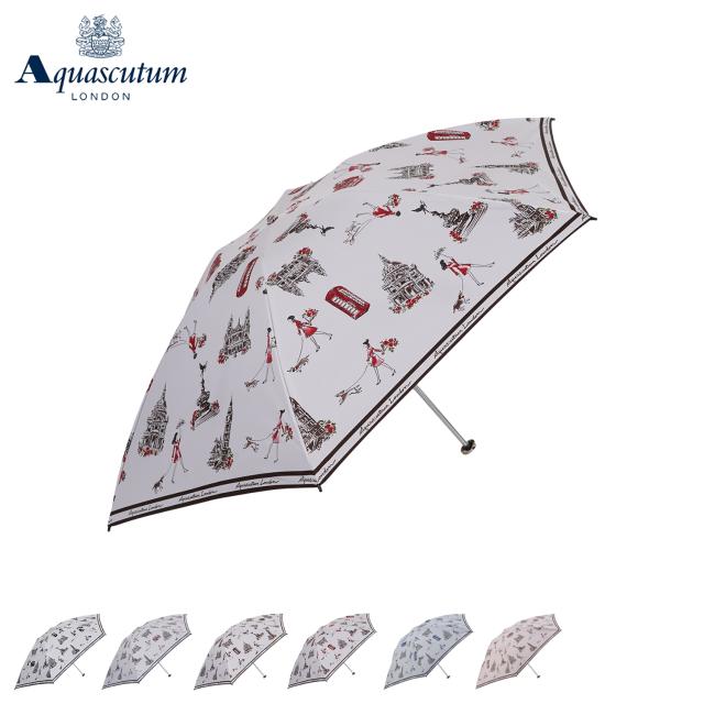 アクアスキュータム AQUASCUTUM 日傘 折りたたみ 軽量 晴雨兼用 レディース 50cm 一級遮光 遮熱 UVカット サマーシールド 1AQ 27156