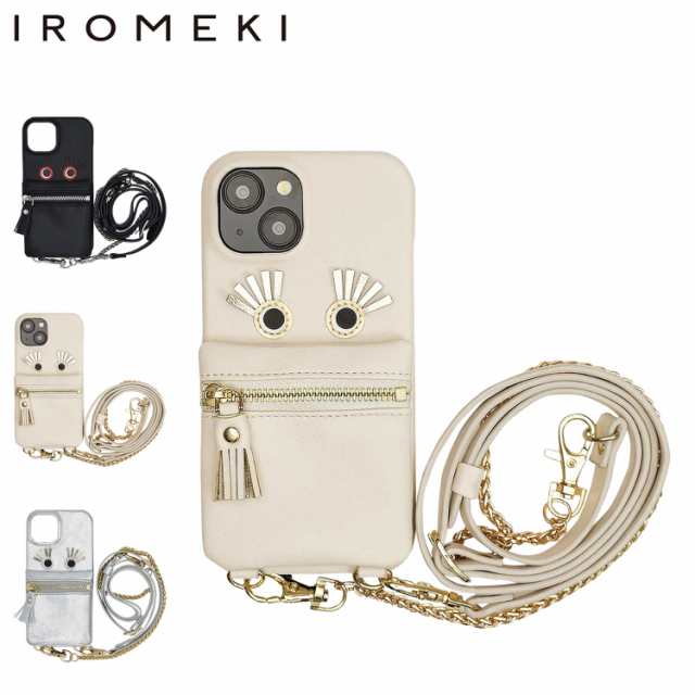 IROMEKI イロメキ iPhone 15 14 13 スマホケース スマホショルダー 携帯 アイフォン レディース IRO-CSIP15M-2FM