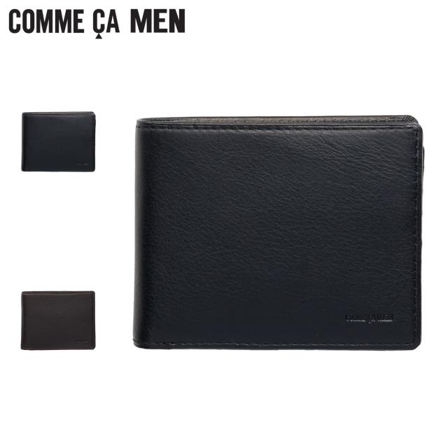 COMME CA MEN コムサメン 財布 二つ折り財布 メンズ レディース 本革 FOLDED WALLET ブラック 黒 5608