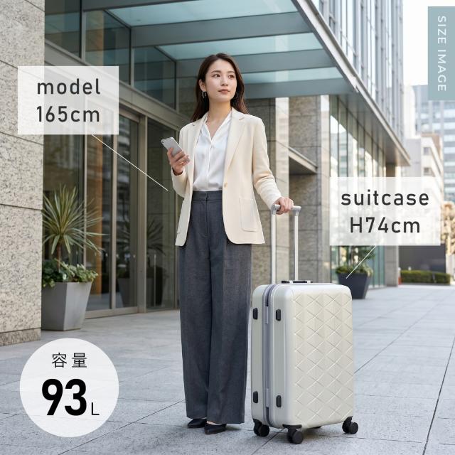 サンコー SUNCO スーツケース キャリーバッグ 極軽 メンズ レディース 超軽量 93L ハード フレーム TSAロック搭載 MGC2-69_4