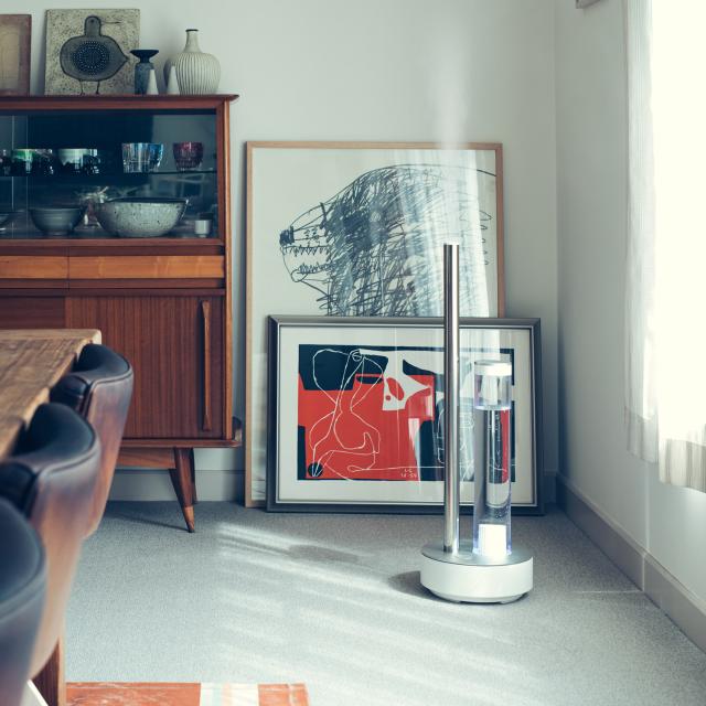 cado カドー 加湿器 加湿機 2.3L 超音波式 大容量 静音 アロマ対応 除菌 抗菌 コンパクト スマートフォン連携 タイマー ホワイト グレー 白 HM-C700i