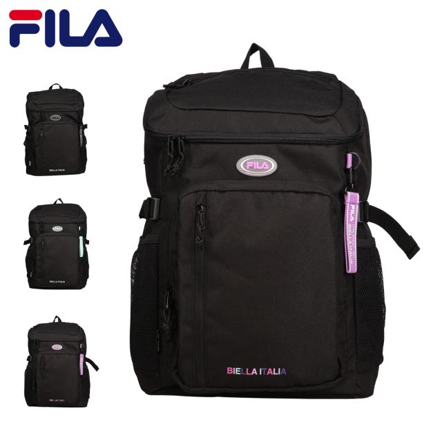 FILA フィラ リュック バッグ バックパック ヴィルシーナ メンズ レディース 33L A4 B4 大容量 軽量 撥水 VERXINA ブラック 黒 7893