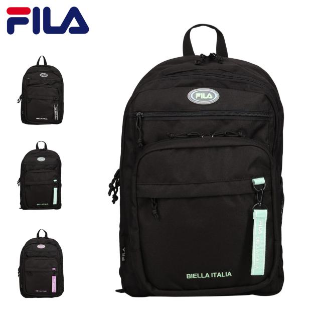 FILA フィラ リュック バッグ バックパック ヴィルシーナ メンズ レディース 33L A4 B4 大容量 軽量 撥水 VERXINA ブラック 黒 7894