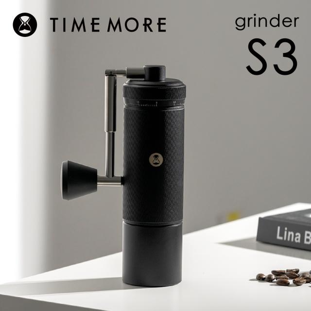 TIMEMORE タイムモア コーヒーミル 手動 豆挽き コーヒーグラインダー 家庭用 省力 粗さ調整可能 ブラック 黒 MLB700BK