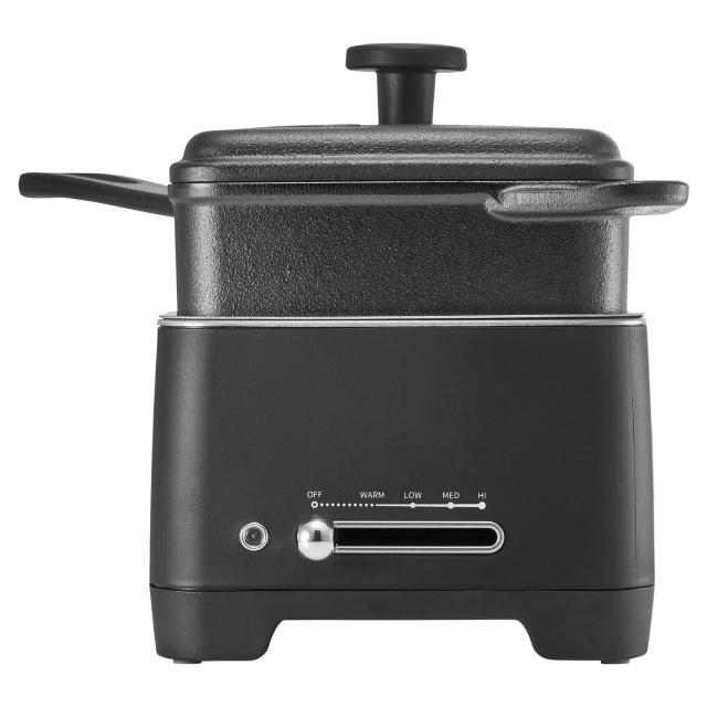 特典付き Toffy トフィー ホットスキレット 電気スキレット 1.2L 電動 フタ付き 角型 深型 直火対応 ブラック 黒 K-SK1